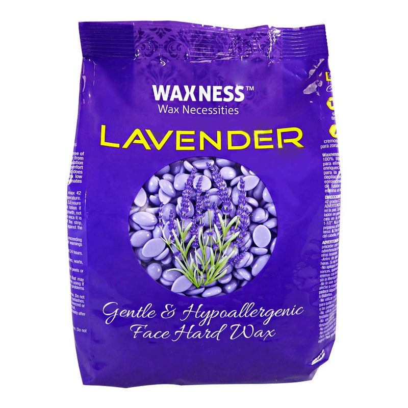 wax necessities Waxness Premium Luxury Lavender Face Hard Wax Beads 0.8 lb / 400g - Image 1